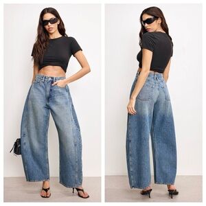 NWT Good American Extreme Barrel Jeans size 8/29 Baggy high 32" waist Women's 8